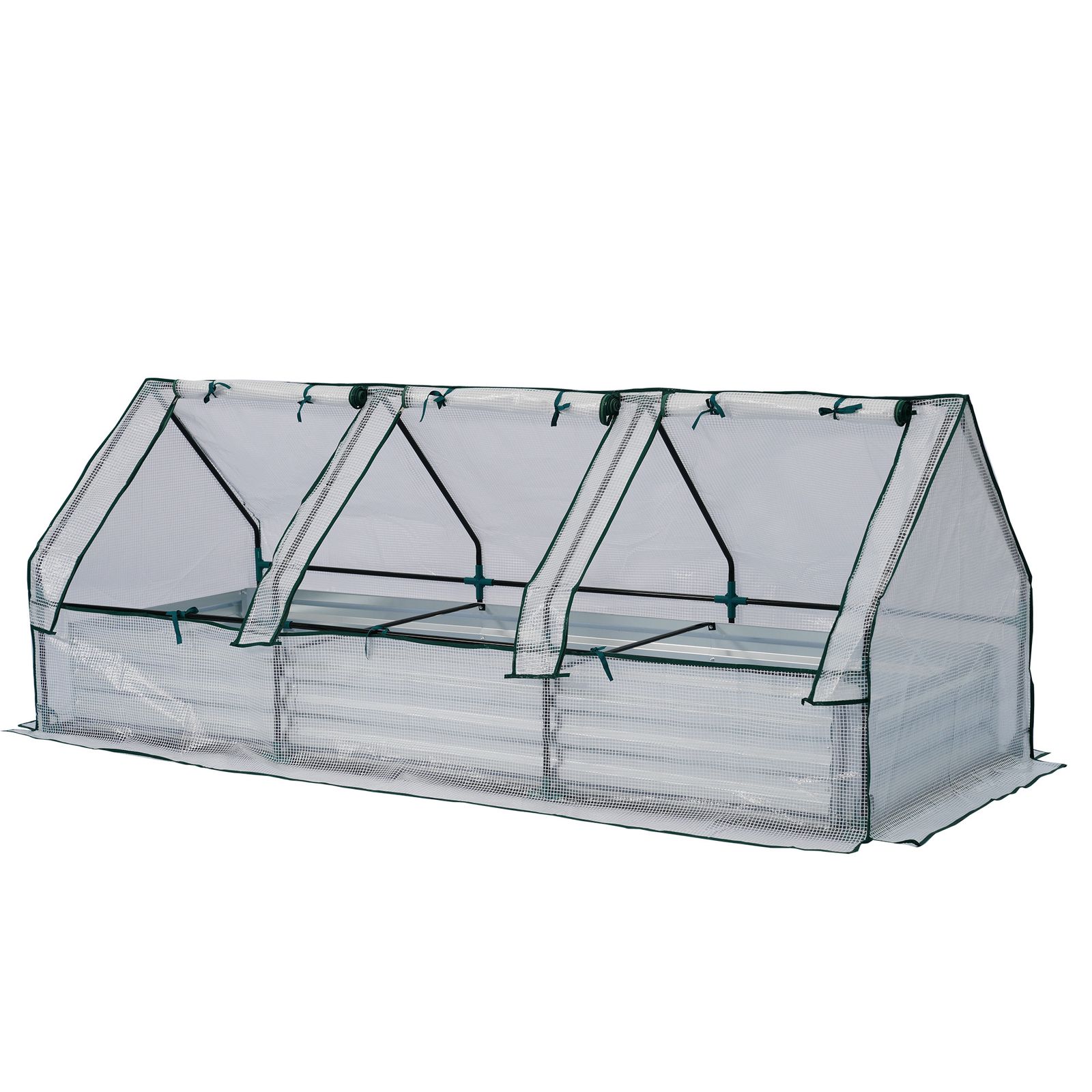 数量 レイズドベッド ガーデンベッド ビニールハウス 188 97 92 cm 腐らない おしゃれ 組立簡単 家庭菜園用 ホワイト シルバー