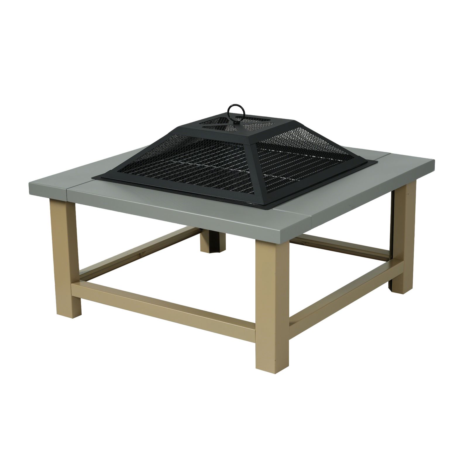 数量 ファイヤーピット 焚き火台 バーベキューコンロ 焚火台 大型焚火 ファミリーキャンプ キャンプ キャンプグッズ 大型 二次燃焼 BBQ BBQコンロ 屋外 アウトドア グレー ナチュラル