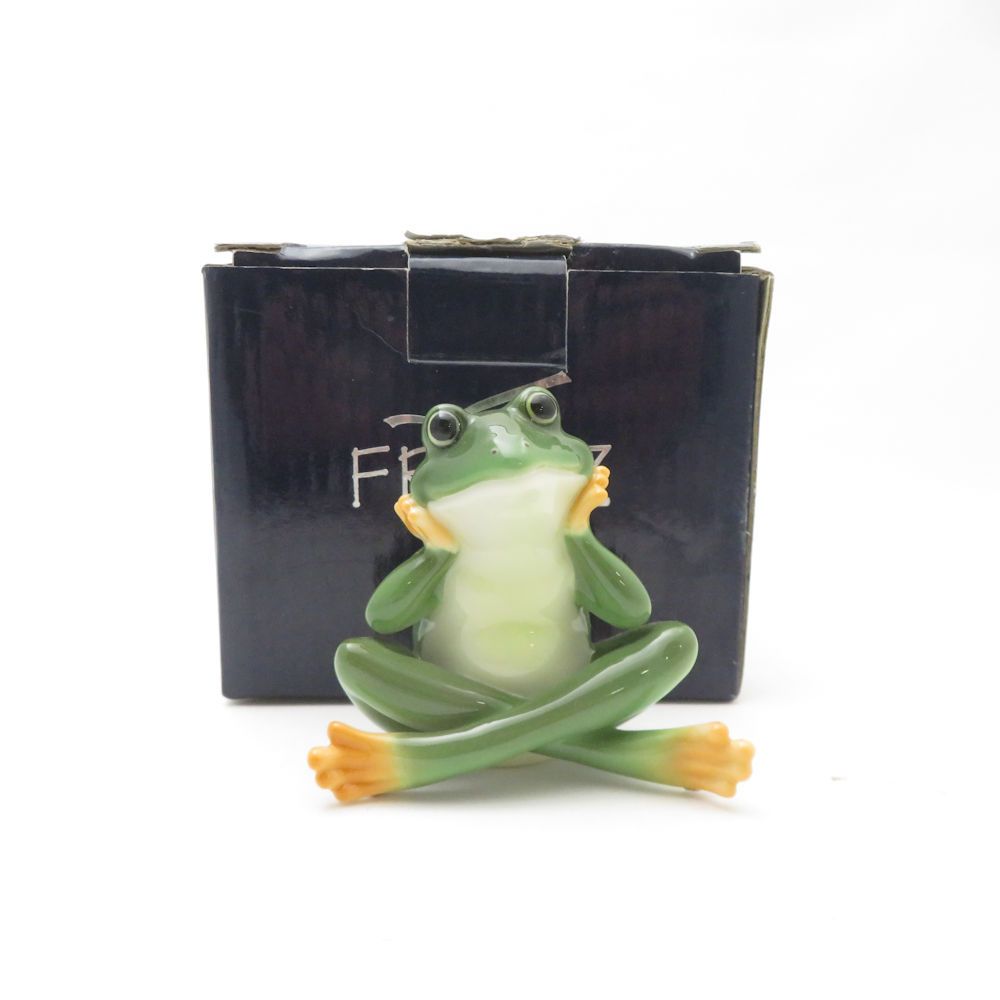 かえる 美品 FRANZ フランツ FZ02576 かえる カエル 蛙 オブジェ SY13546V2
