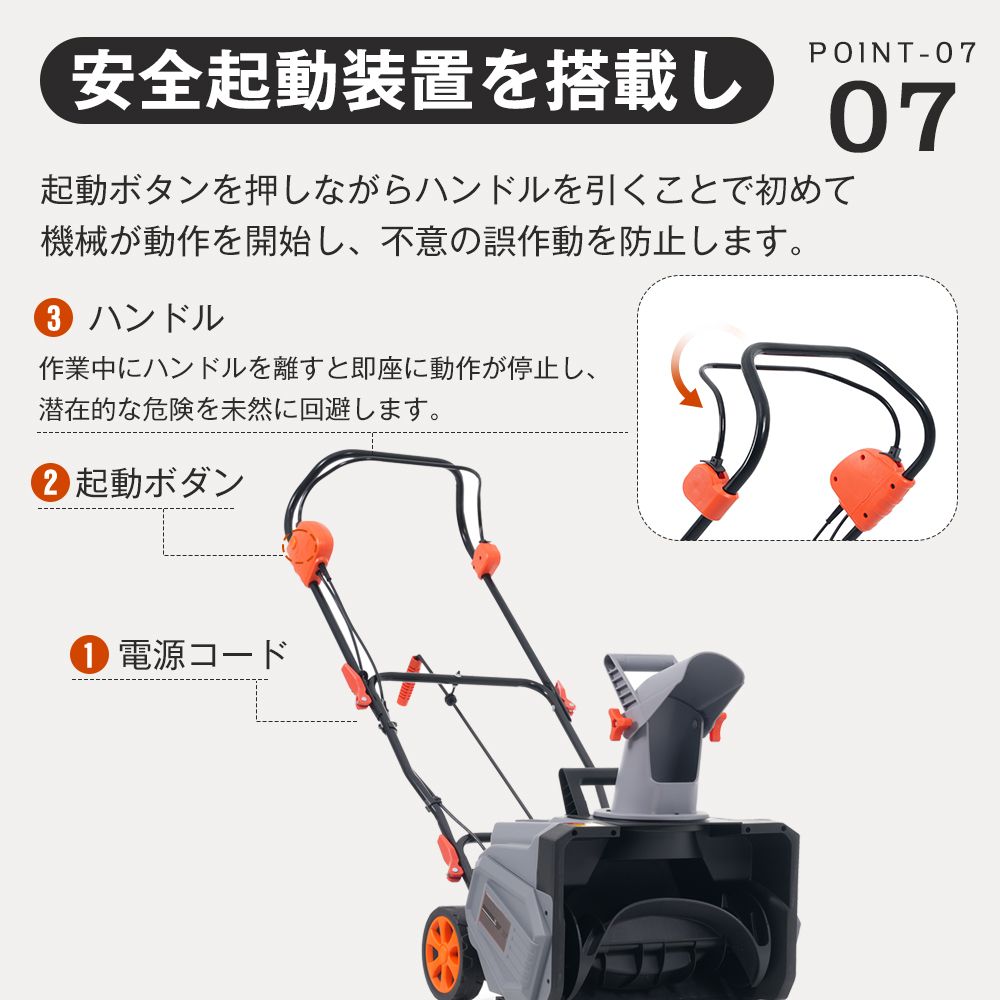 2025新作 除雪機 大型 家庭用 軽量 除雪幅46cm 除雪高27cm 10M電源