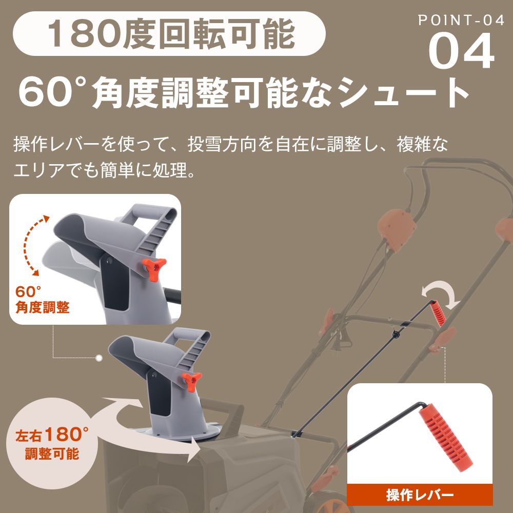 2025新作 除雪機 大型 家庭用 軽量 除雪幅46cm 除雪高27cm 10M電源