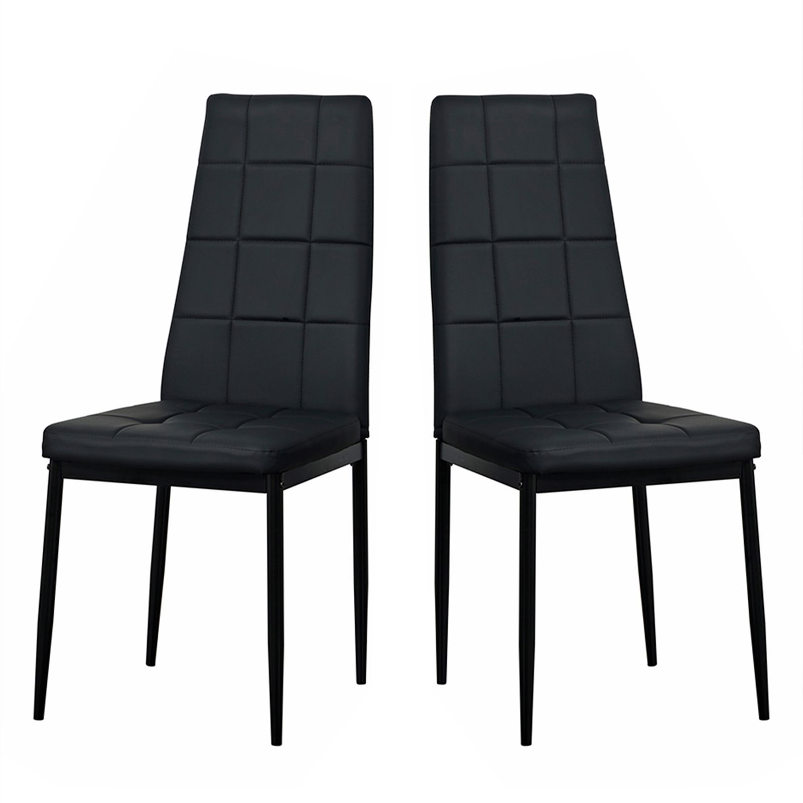 数量限定セール」PUレザー ダイニングチェア 2脚セット ハイバック