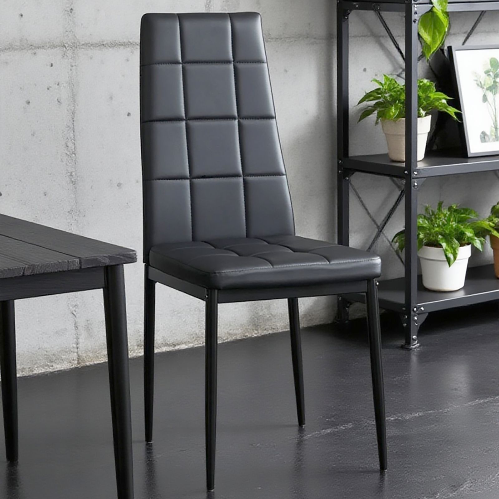 数量限定セール」PUレザー ダイニングチェア 2脚セット ハイバック