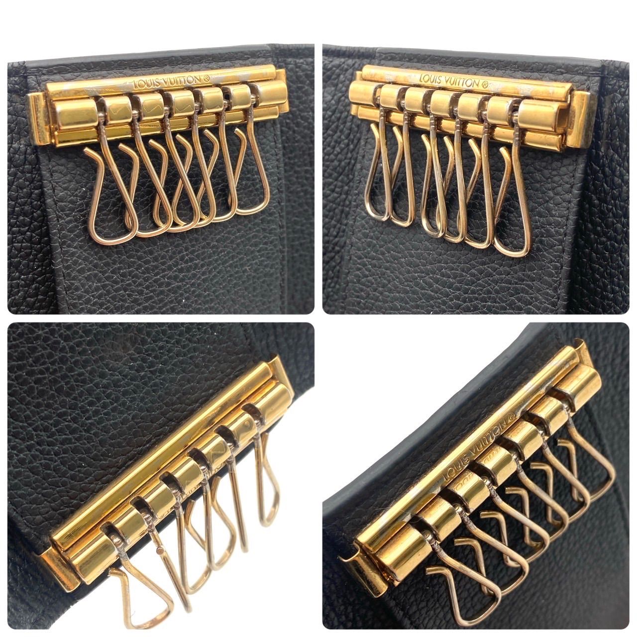 ルイヴィトン アンプラント ミュルティクレ6 キーケース ブラック RFID