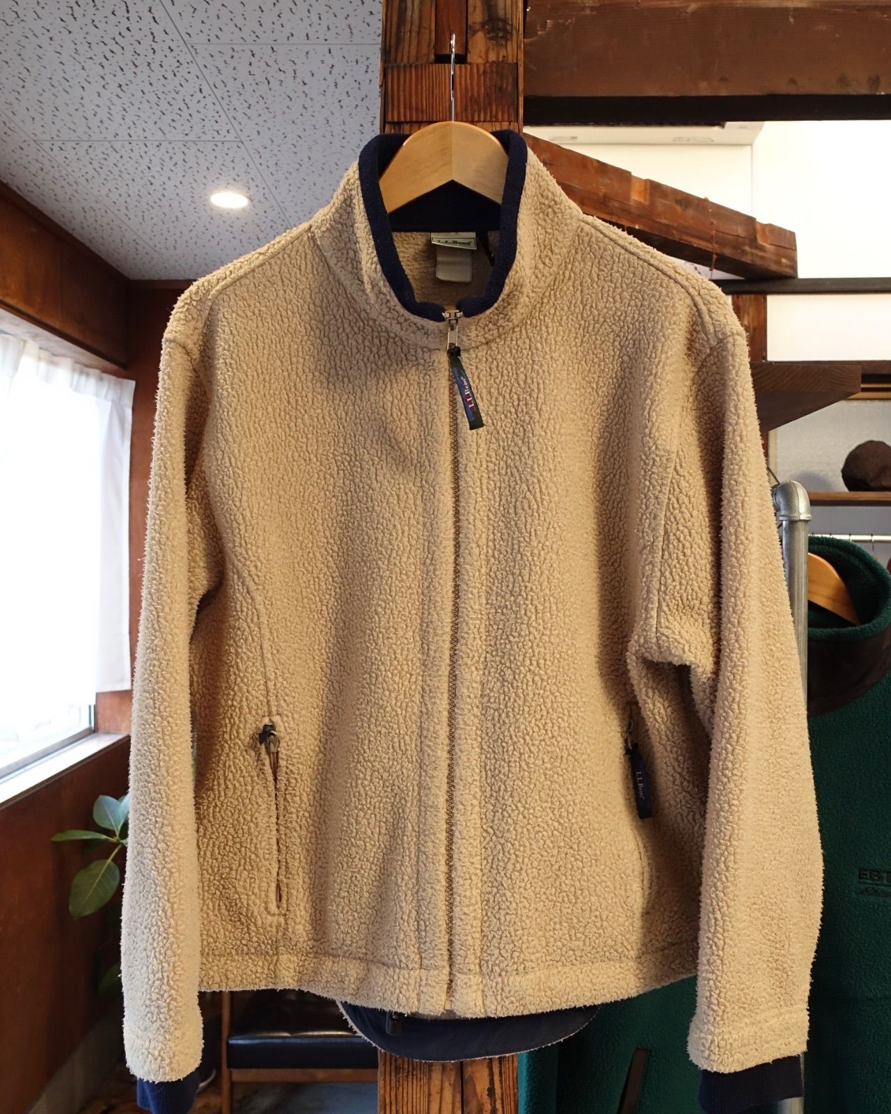 メンズ 80s L.L.Bean エルエルビーン フリースジャケット クリーム 