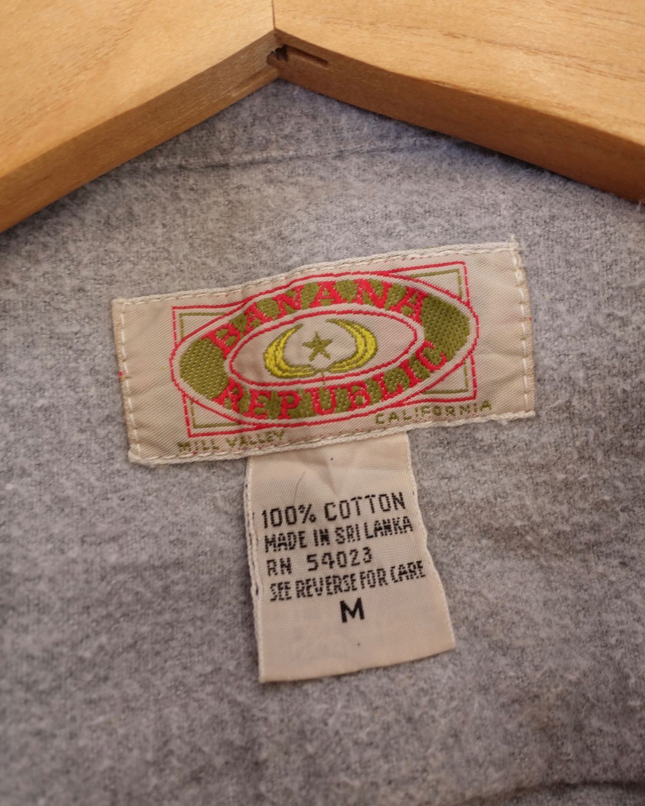 80 s Banana Republic バナナリパブリック バナリパ 長袖シャツ シャモアクロス グレー Mサイズ