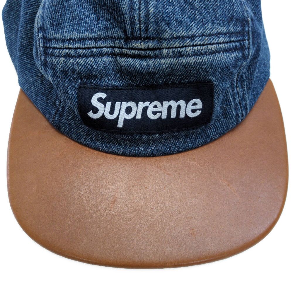 Supreme シュプリーム デニムレザー ベースボールキャップ（BBキャップ