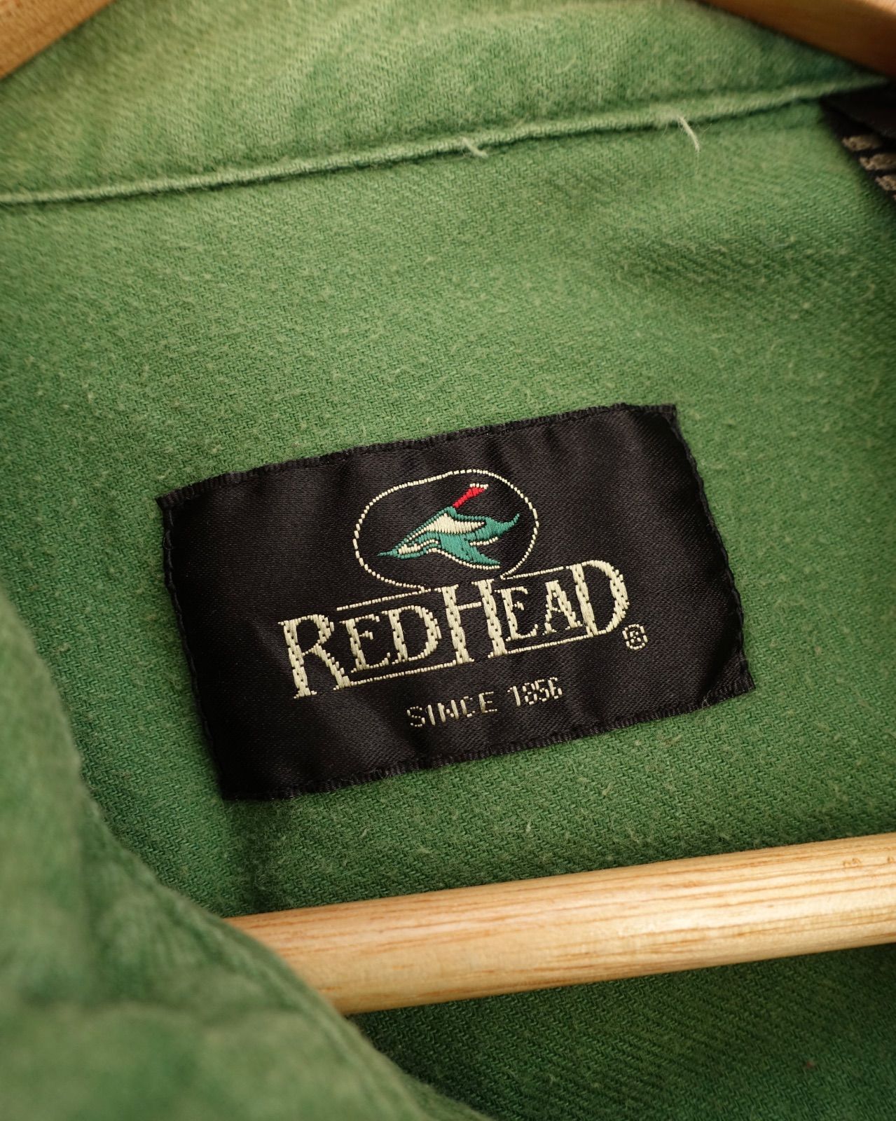 00 s RED HEAD 長袖シャツ シャモアクロス グリーン 緑 Mサイズ 実寸Lサイズ