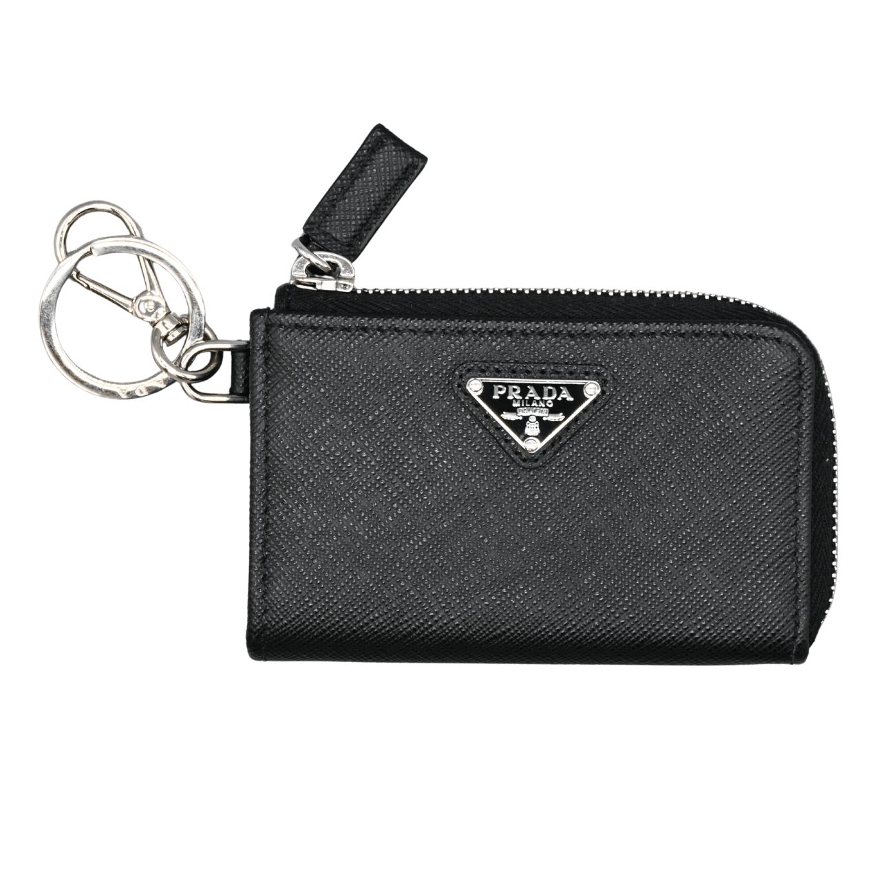 PRADA プラダ サフィアーノ キー カードホルダー ブラック カード