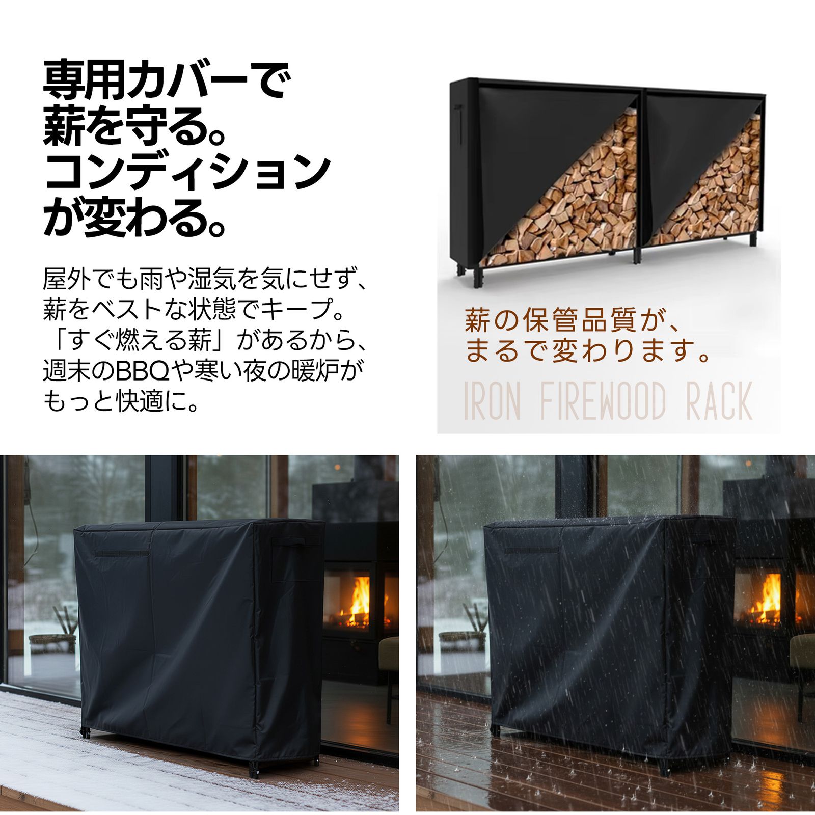薪収納 薪 棚 薪小屋 収納庫 屋外 屋根付き 薪ラック 物置 薪棚