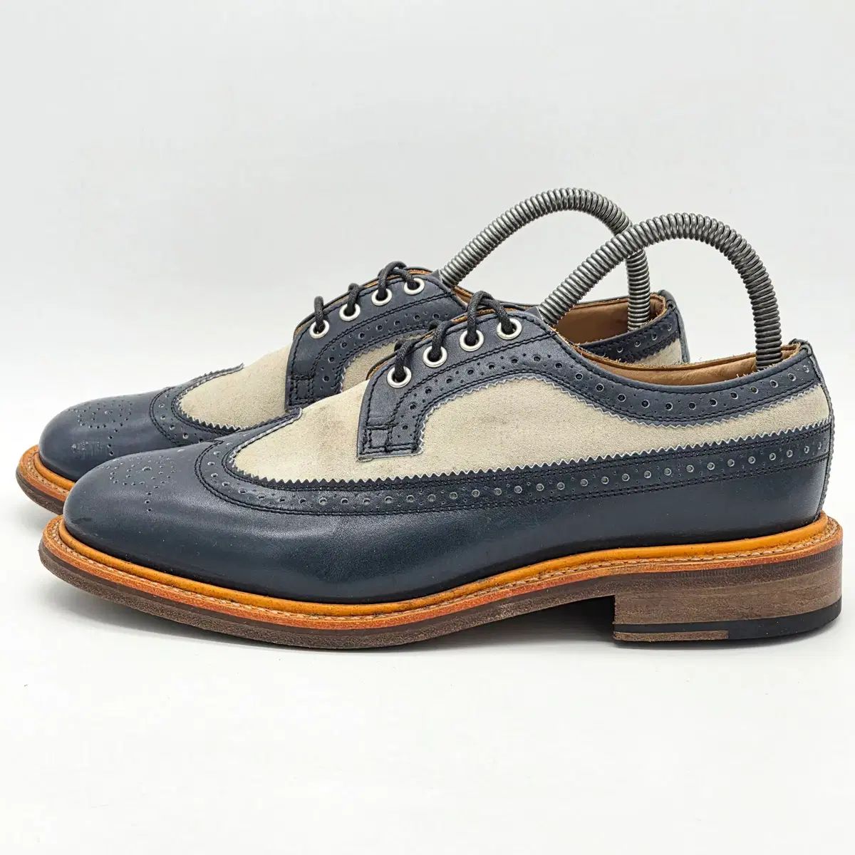 マーク マクネアリー ウイングチップ シューズ ネイビー 7 1 2