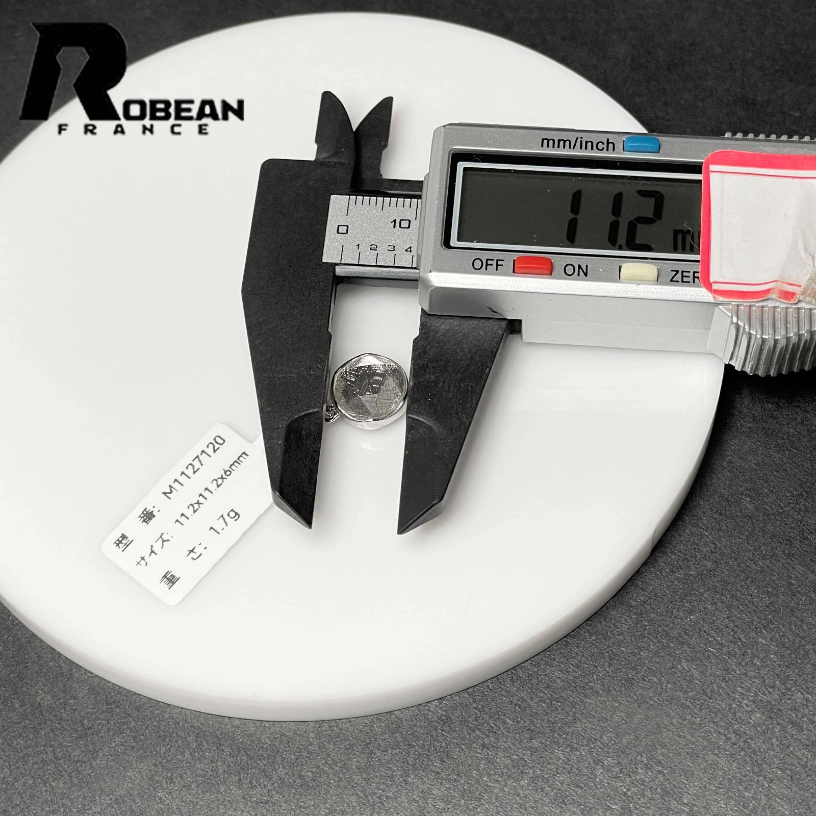 貴重 EU製 定価7万円☆ROBEAN・シルバーギベオン隕石☆六芒星