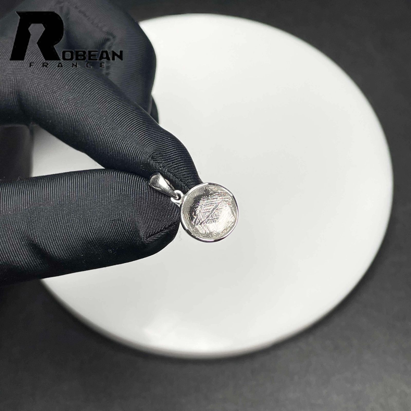貴重 EU製 定価7万円☆ROBEAN・シルバーギベオン隕石☆六芒星