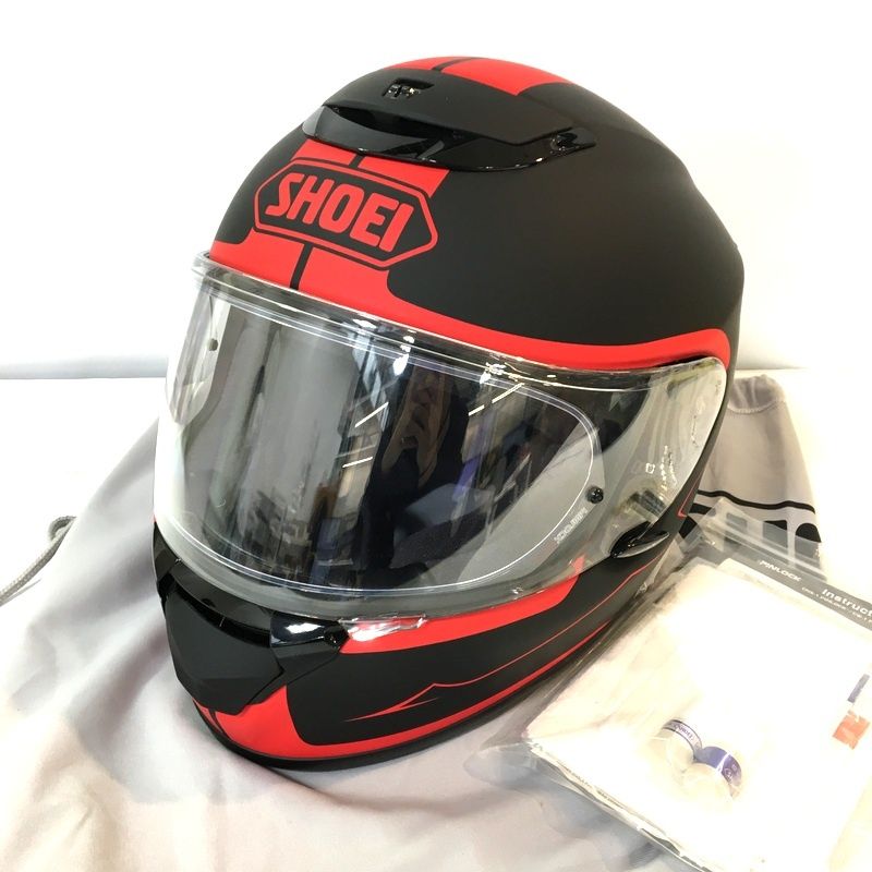 SHOEI ショウエイ QWEST フルフェイスヘルメット 除菌消臭済 Mサイズ ブラック レッド オートバイ ツーリング ライディング バイカー バイク用品 TA 3818
