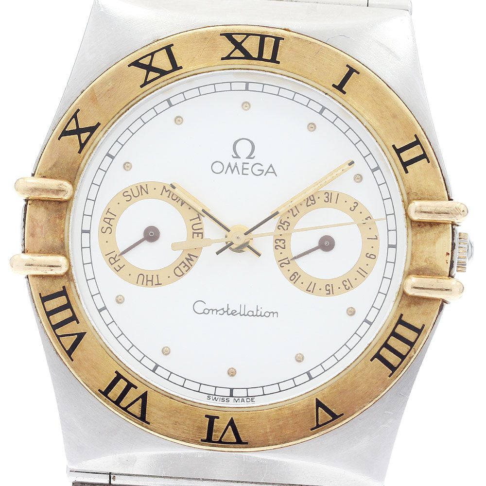 オメガ OMEGA コンステレーション デイデイト クォーツ メンズベルト訳