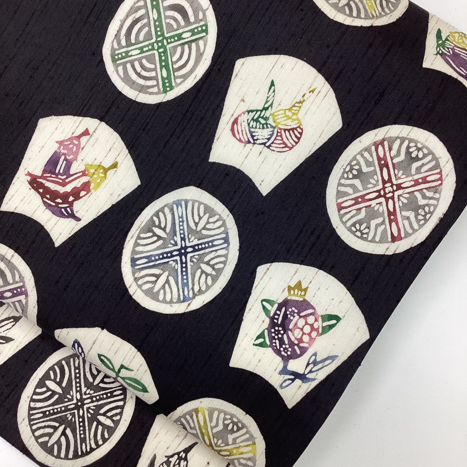 中古品 9寸名古屋帯 ぜんまい紬地 正絹R73 - メルカリ