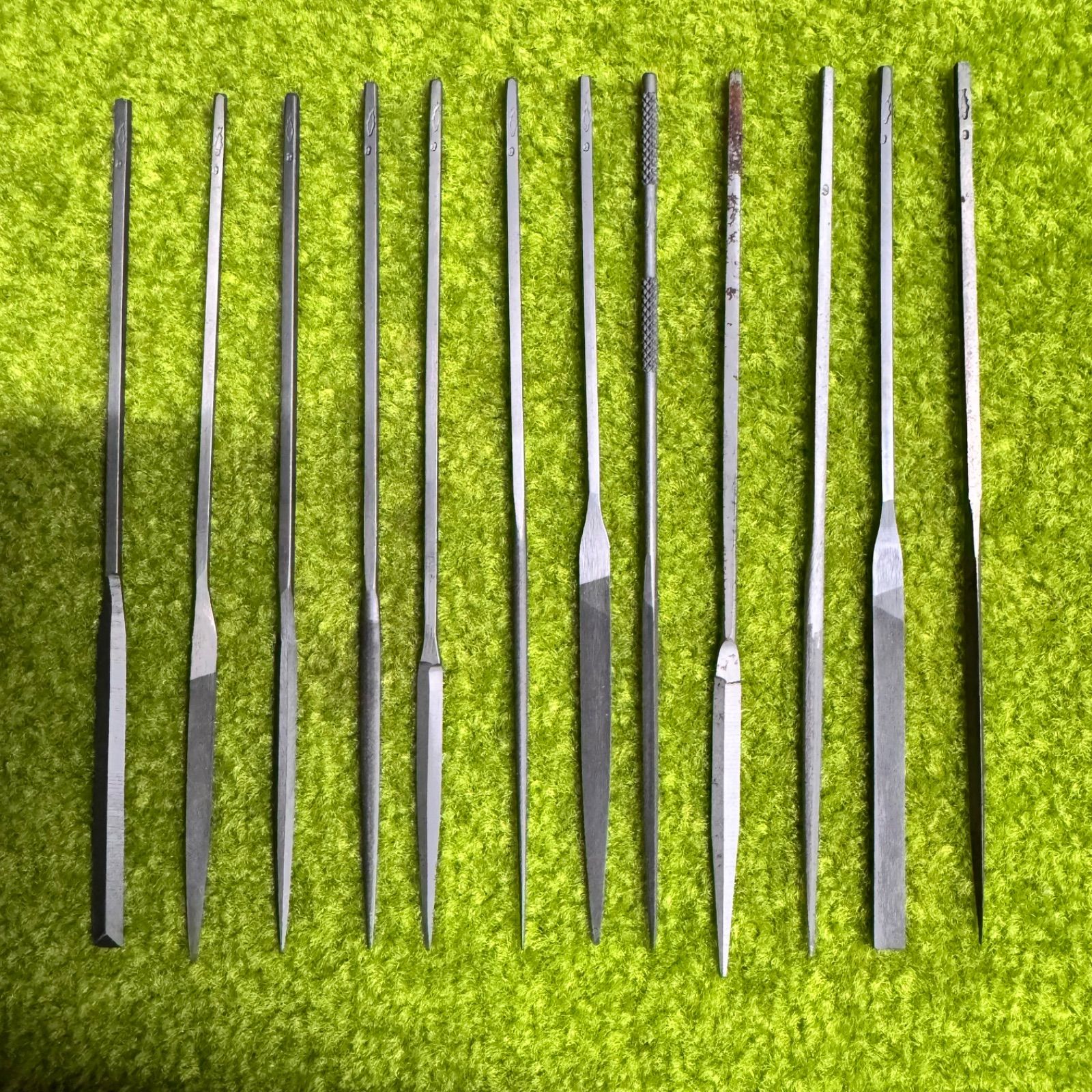 精密ヤスリ 12種セット☆極細目 ほぼ未使用☆ジュエリー彫刻/彫金