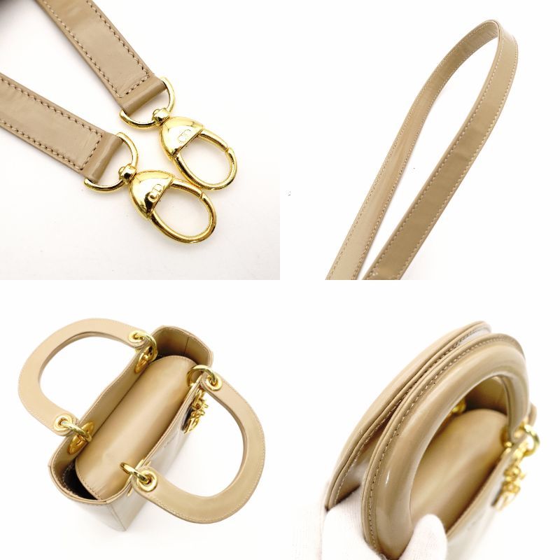 Dior ディオール オーストリッチ ショルダーバッグ ベージュ クリスチャン ディオール Christian Dior レディディオール スモール