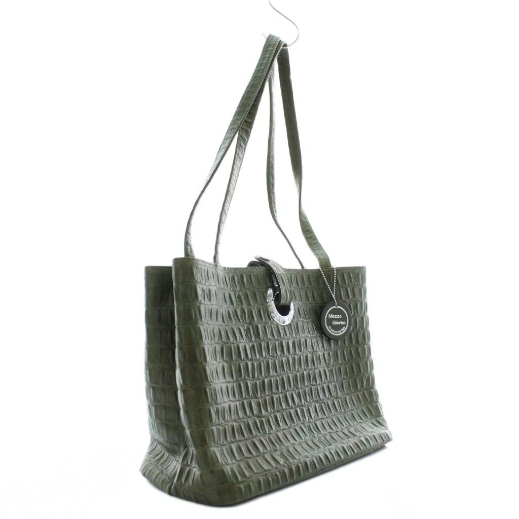 メゾジョルノ Mezzo Giorno クロコダイル レザー トートバッグ ワン