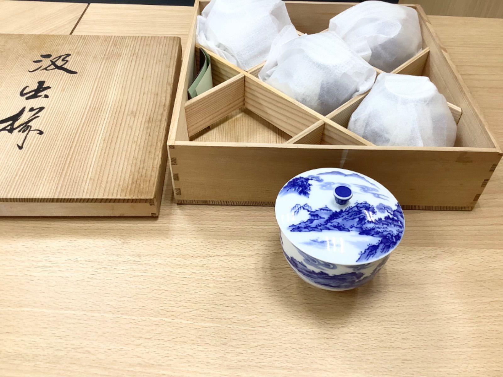 汲出揃 染付山水5客セット