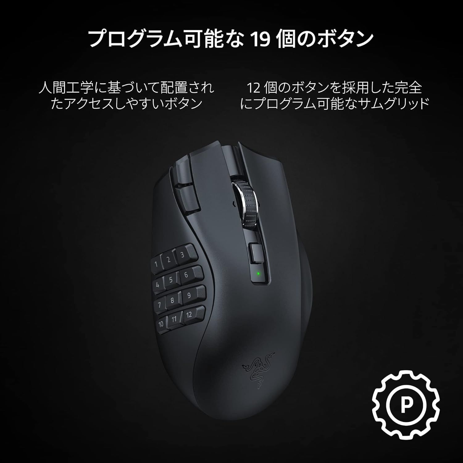 Razer Naga V 2 HyperSpeed ワイヤレス ゲーミングマウス RZ 01- -R 3 A 1