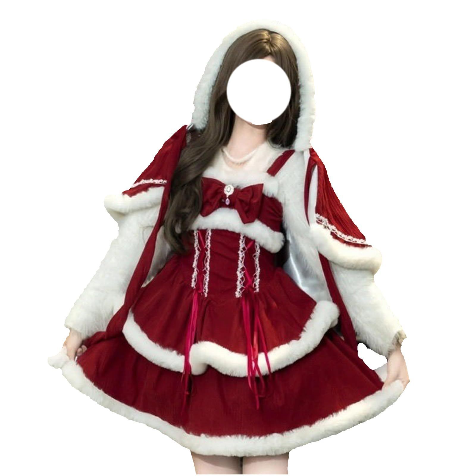 レディース JSK ジャンパースカート 吊りスカート マント レース リボンつき セットアップ レースアップ フ