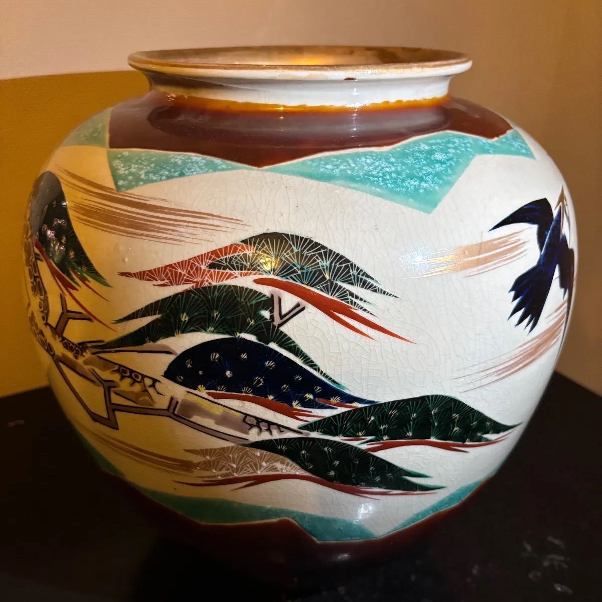 九谷焼 春峯 花瓶 花器 壺 陶器 工芸品 伝統工芸 コレクション