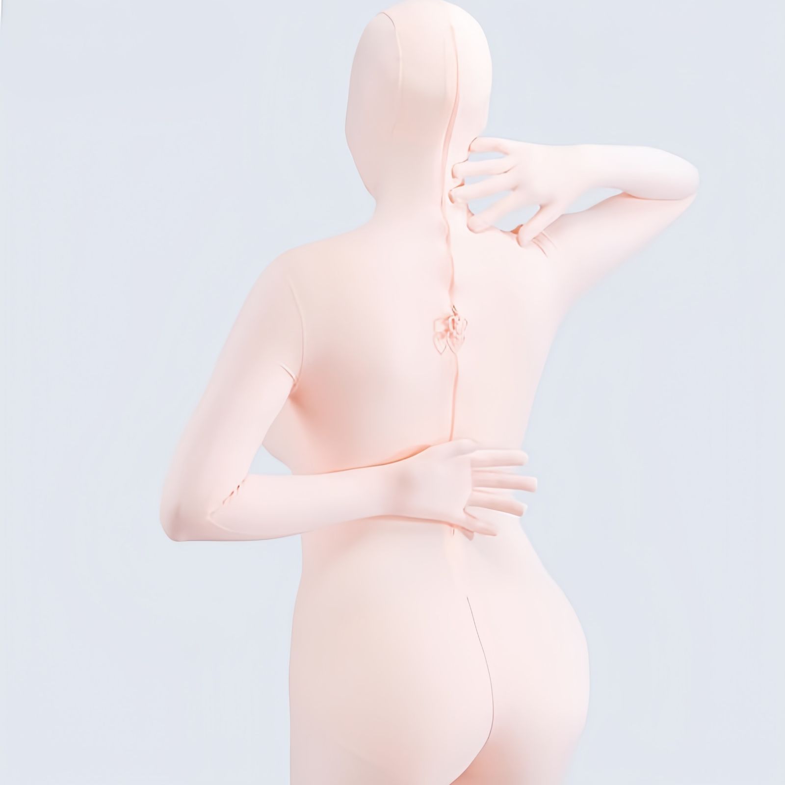 全身タイツ 顔開き 肌色 Cカップ シリコン 偽乳付き kig ゼンタイ コスプレ ZENTAI レオタード 仮装 イベント 着ぐるみ