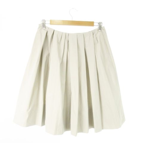 ジルサンダー JIL SANDER タックスカート ひざ丈 フレア ハリ感 38 S