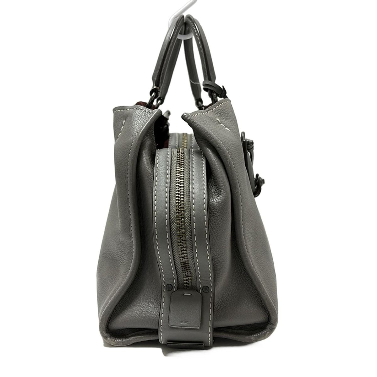 【COACH】 コーチ ハンドバッグ グレー これ以上の値下げ対応不可⚠️ COACH(コーチ) ハンドバッグ - 21036 グレー 本体ロックなし レザー