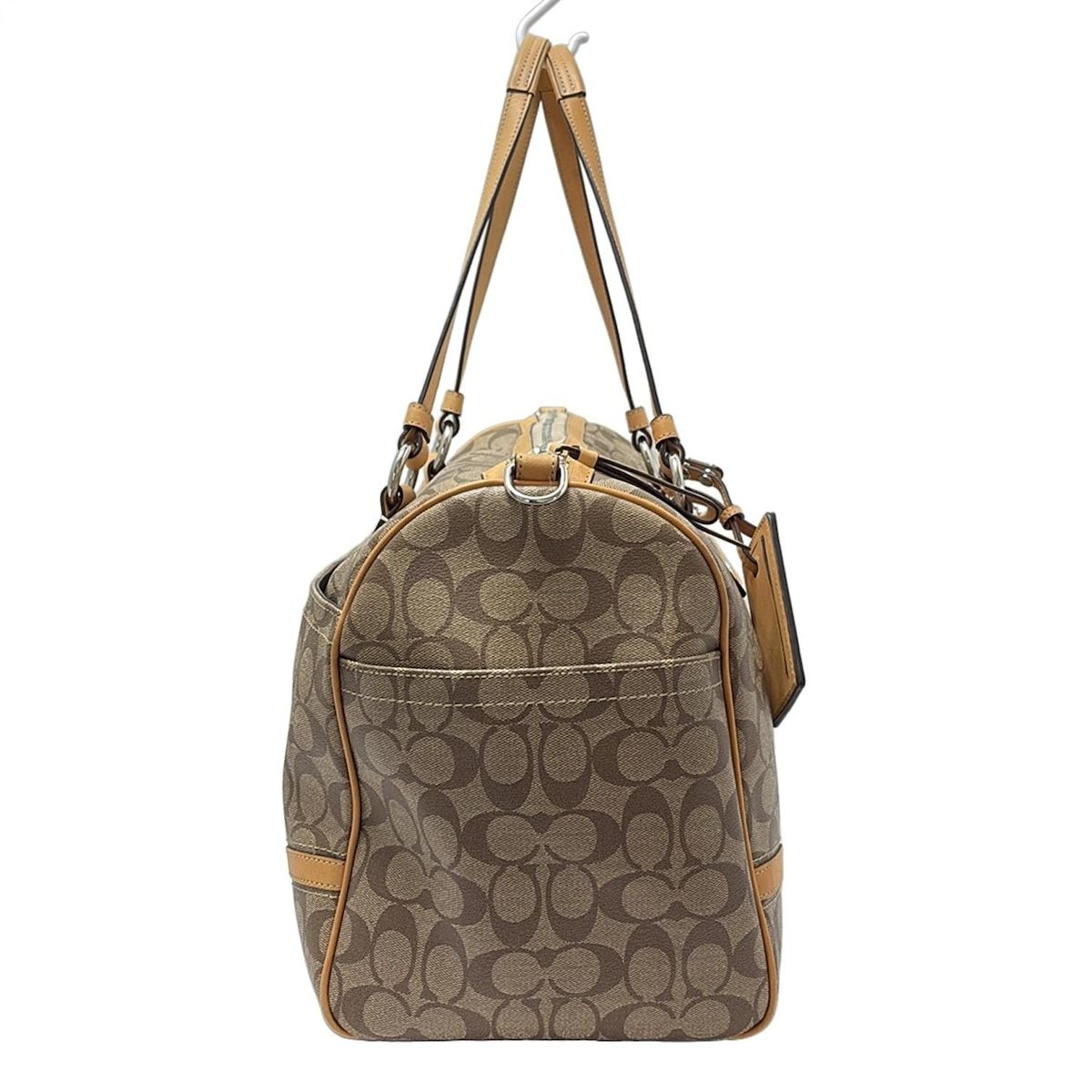 COACH(コーチ) ボストンバッグ シグネチャー柄 F77320 カーキ×ベージュ