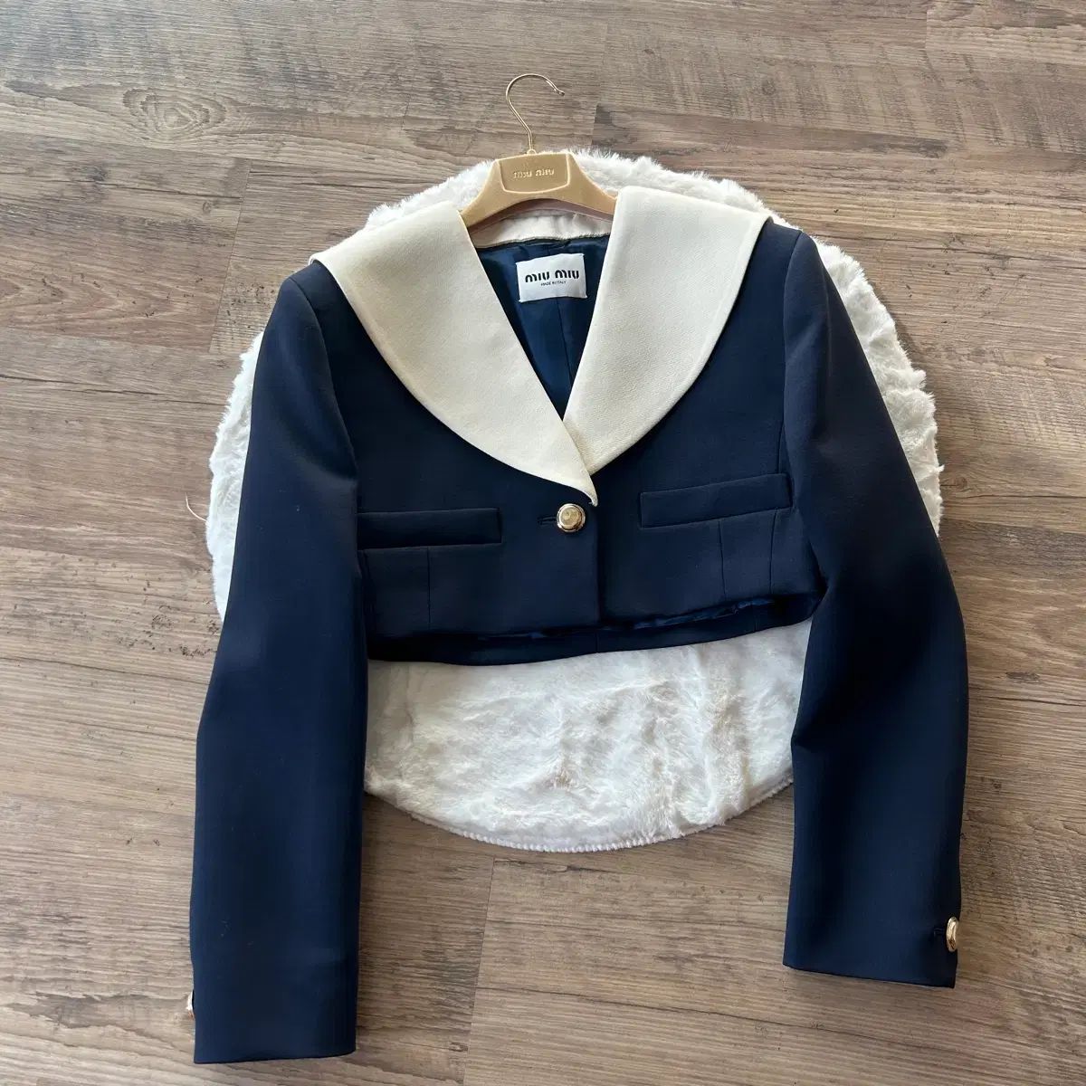 ミュウミュウ セーラー カラ クロップド ジャケット - メルカリ