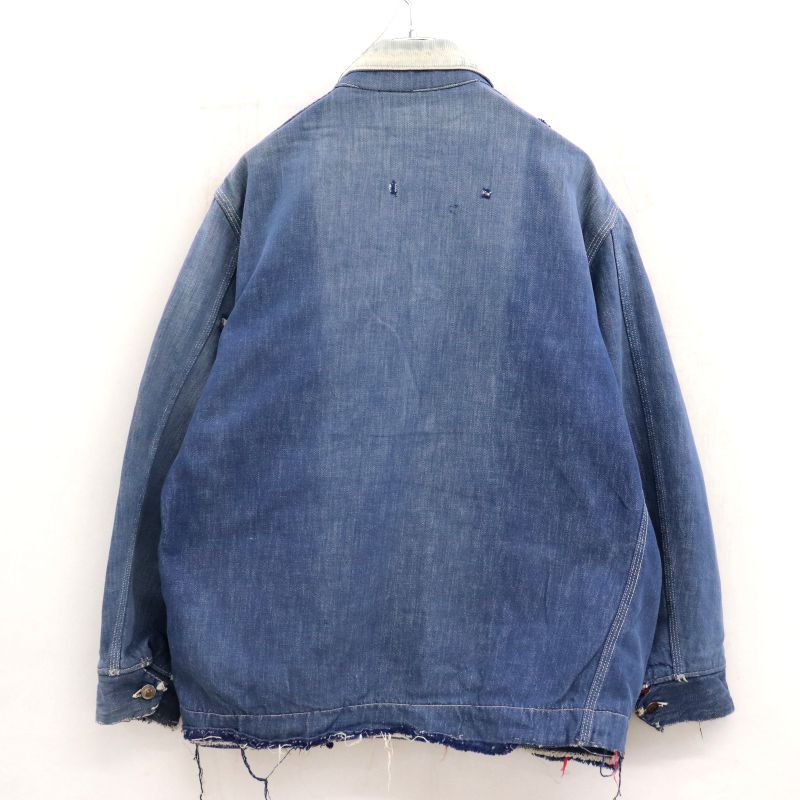 70s vintage Sears 裏地付き デニム カバーオール メンズ 表記Lサイズ