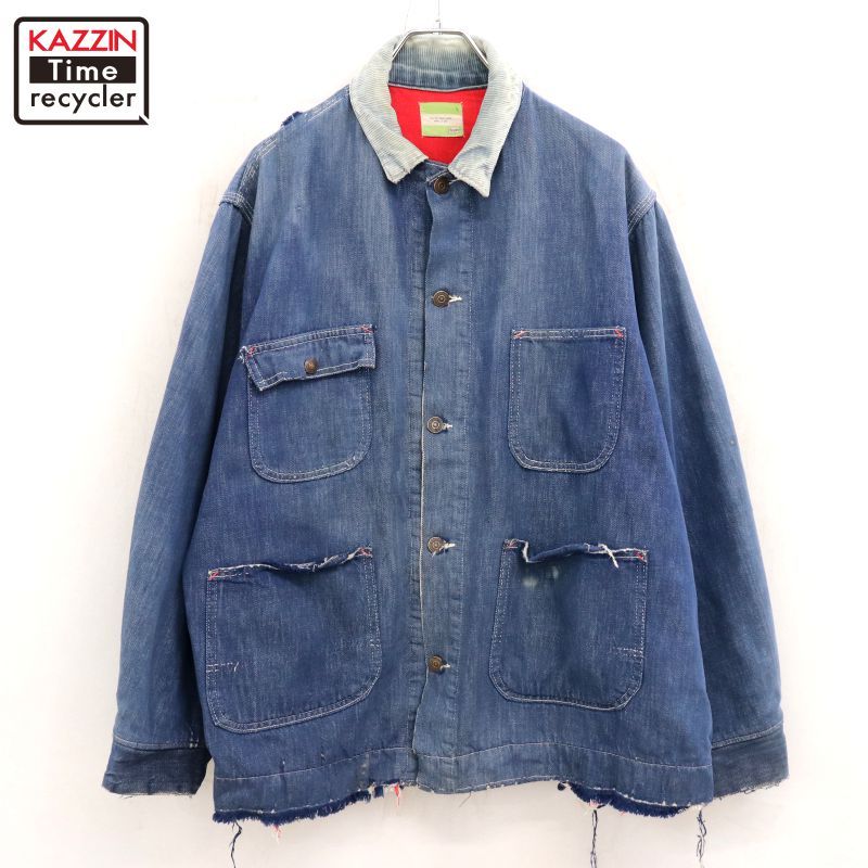 70s Sears デニム カバーオール　Lサイズ 70s vintage Sears 裏地付き デニム カバーオール メンズ 表記Lサイズ