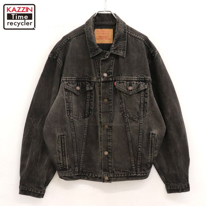 90s vintage Levi's 75525 ブラック デニムジャケット メンズ 表記M