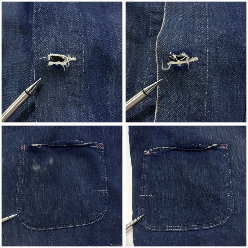 70s vintage Sears 裏地付き デニム カバーオール メンズ 表記Lサイズ