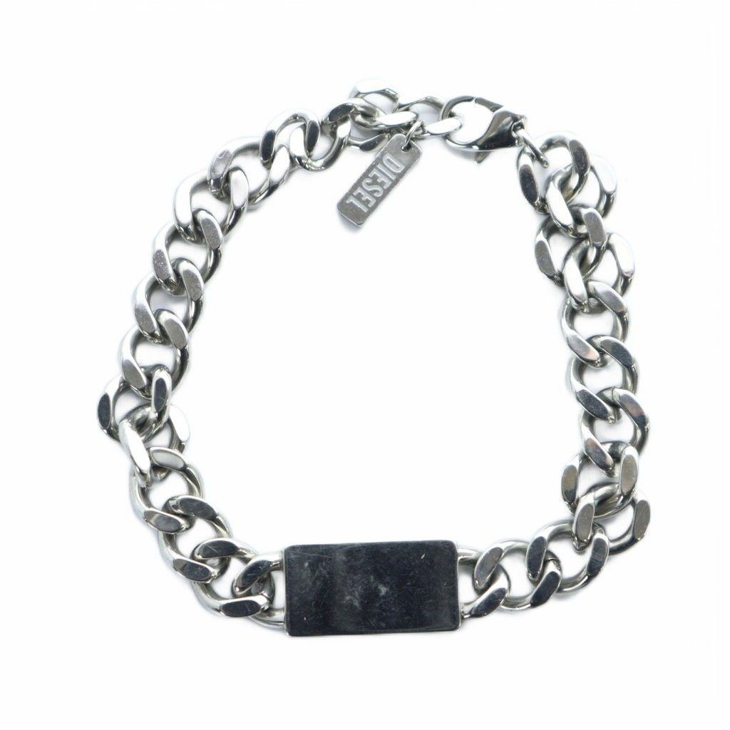 ディーゼル DIESEL ブレスレット ロゴ アクセサリー バングル シルバー