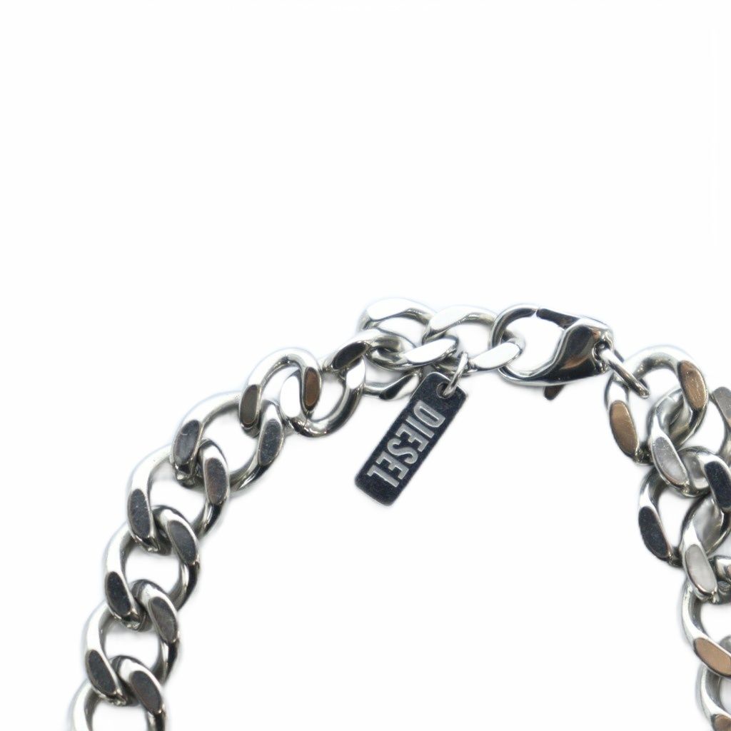 ディーゼル DIESEL ブレスレット ロゴ アクセサリー バングル シルバー