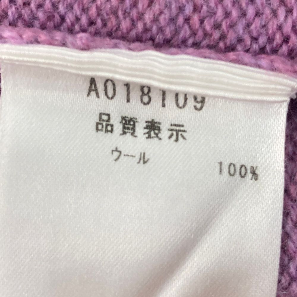 サイズ：38 ARCHIVIO アルチビオ ウール ニットセーター 総柄 パープル