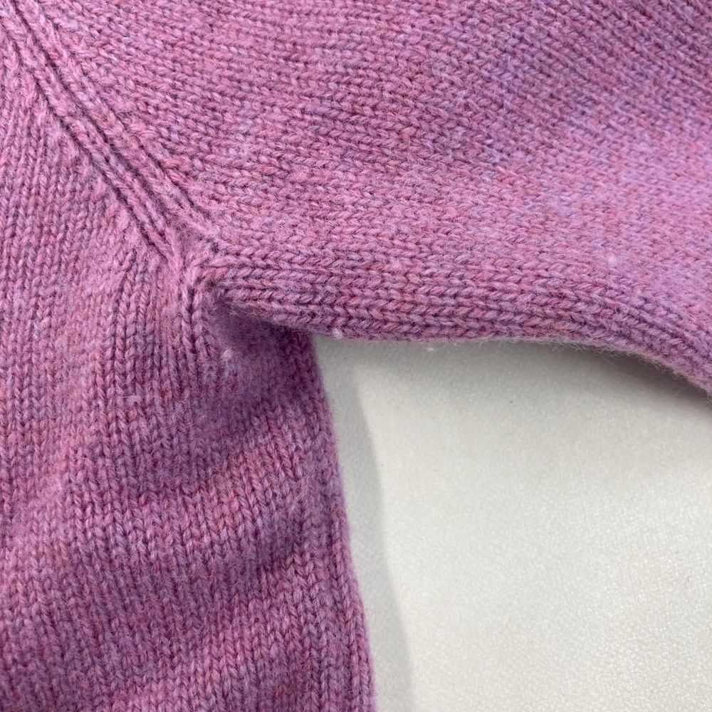 サイズ：38 ARCHIVIO アルチビオ ウール ニットセーター 総柄 パープル