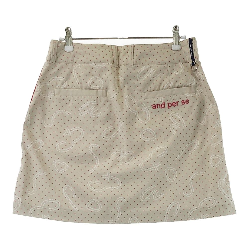 and per se ホワイトジャケット＆スカートセット サイズ：S AND PER SE アンパスィ ニットスカート ストライプ柄