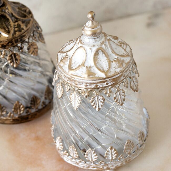 新品　ロワール　LEDランタン　アンティーク調　電池式照明　アンティークホワイト アンティークホワイト】New Loire ロワール LEDランタン S