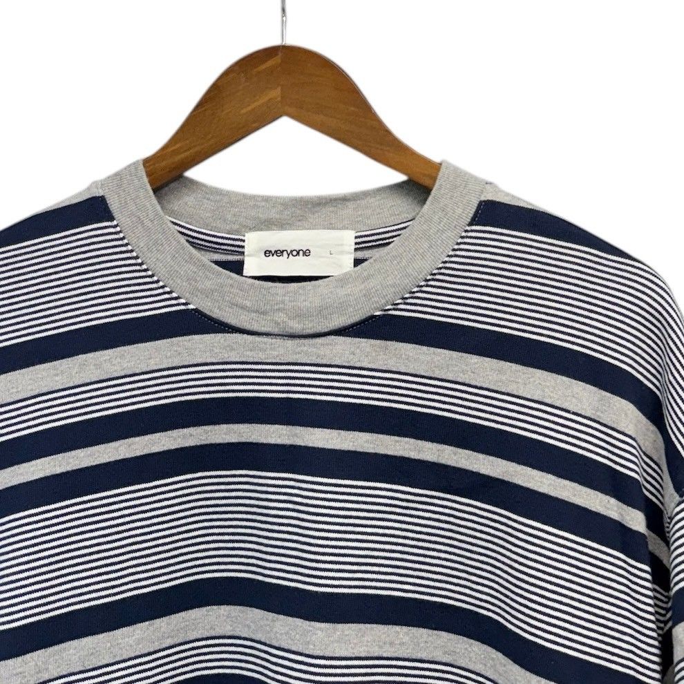 everyone エブリワン BORDER TEE ボーダーTシャツ EV24-CS19 L グレー