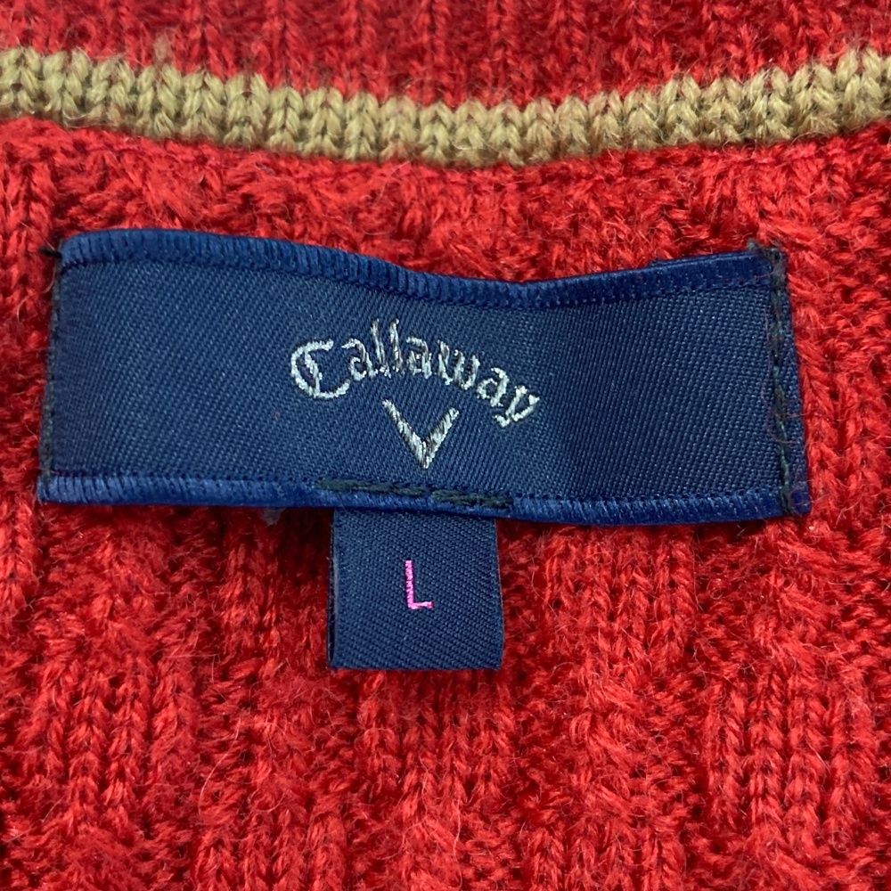 サイズ：L CALLAWAY キャロウェイ ニットセーター レッド系