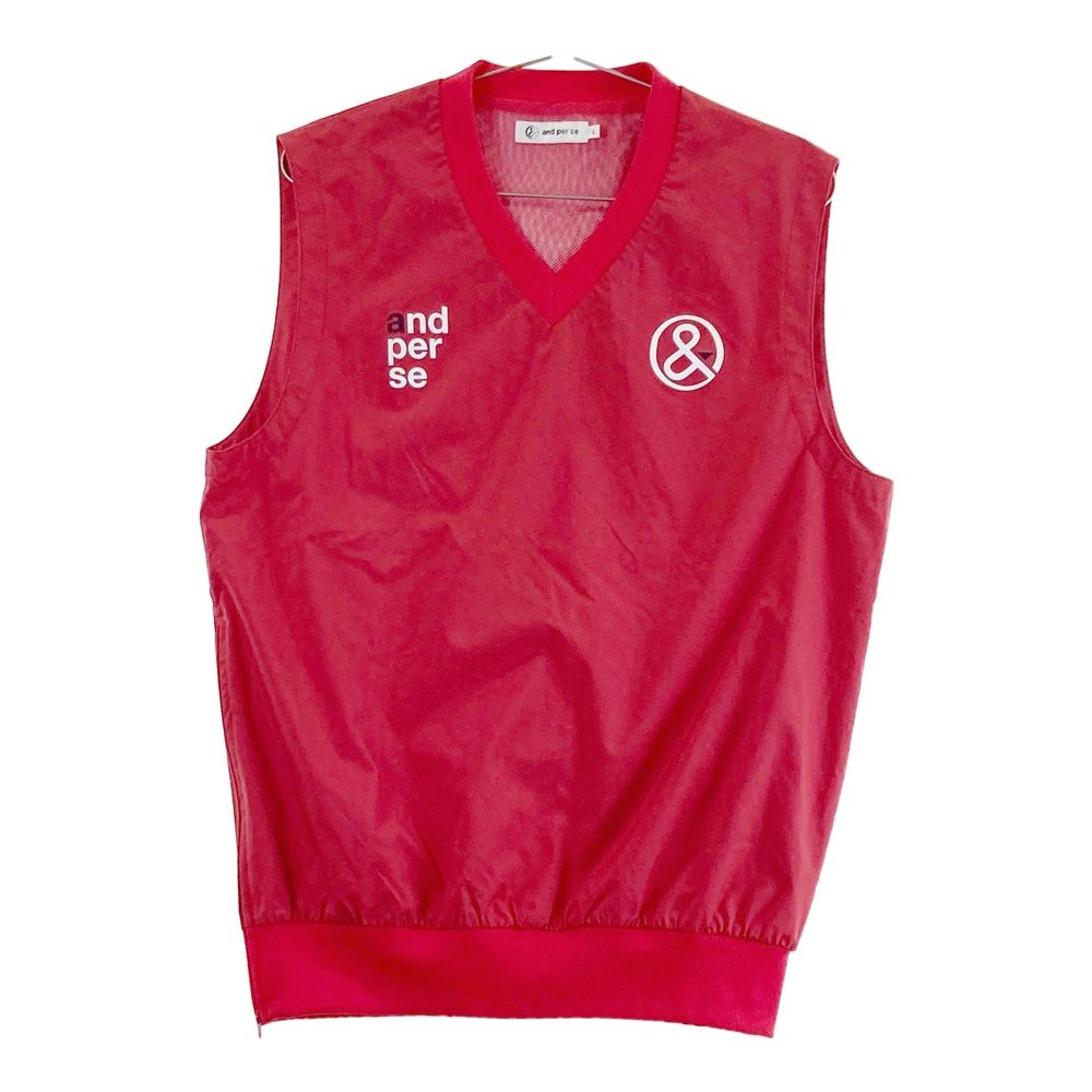 サイズ：L AND PER SE アンパスィ Vネック ナイロンベスト 裏メッシュ