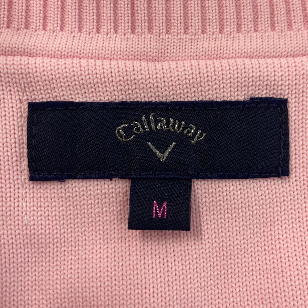 や*い様 Callaway レディース ベスト M ピンク サイズ：M CALLAWAY キャロウェイ Vネック ニットベスト ピンク系