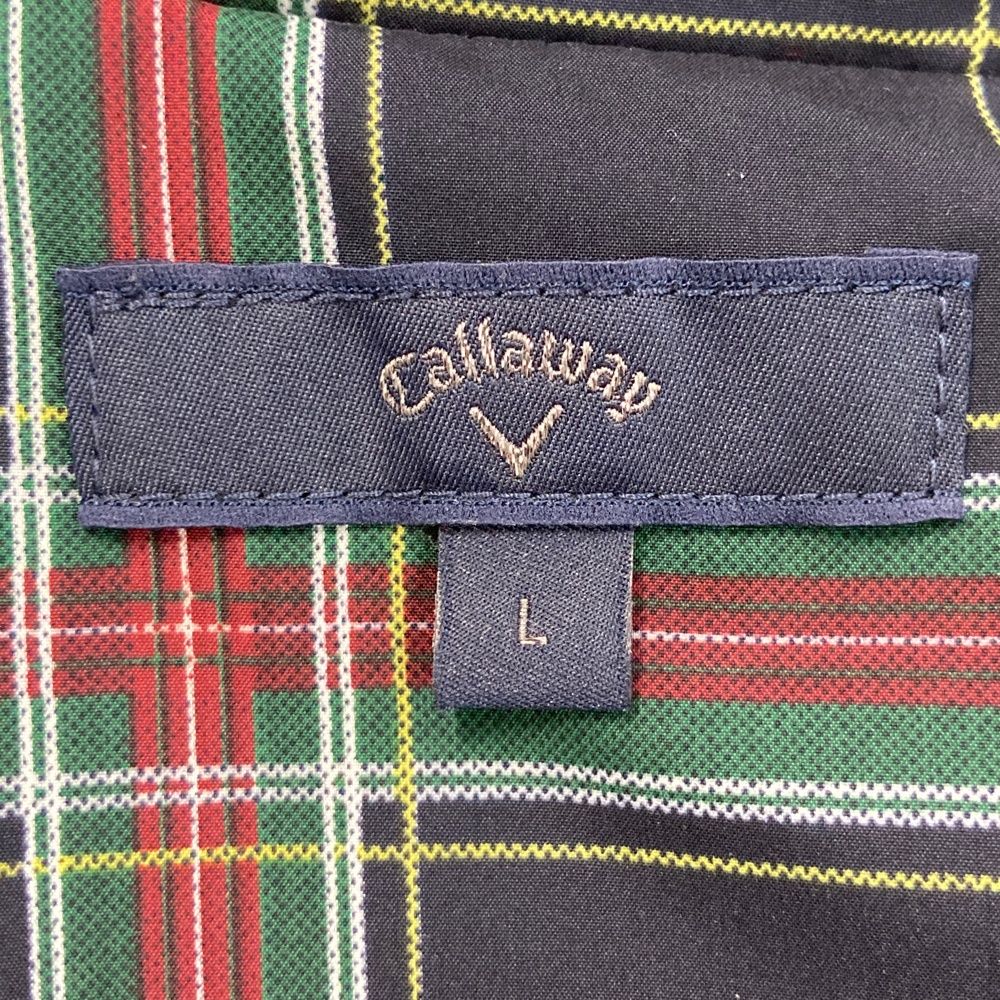 サイズ：L CALLAWAY キャロウェイ 2WAY長袖ジップジャケット チェック
