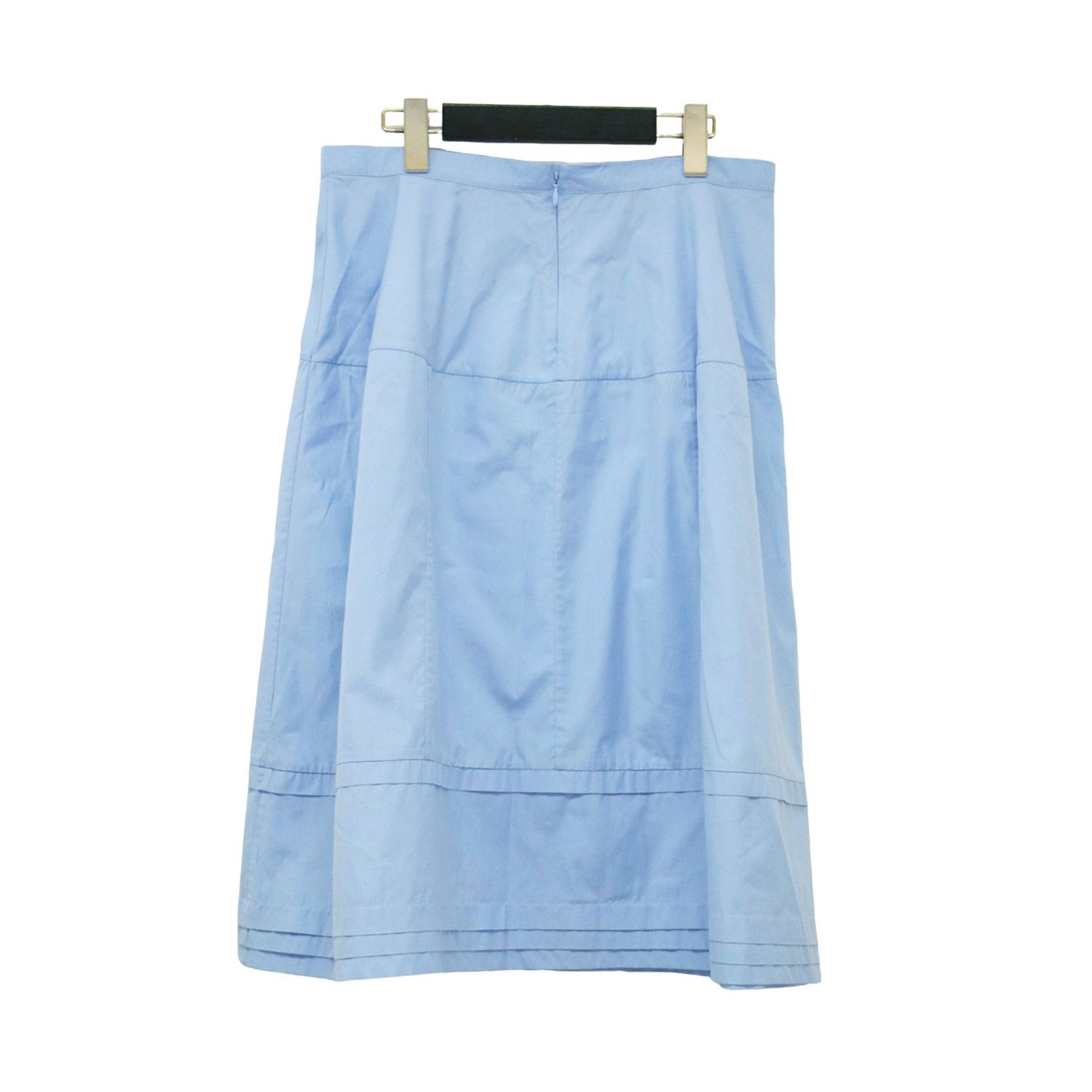 MARNI マルニ スカート ブルー サイズ 42 L 24春夏 コットン ポプリン ミディ ひざ丈 Aライン タック ボトムス レディース