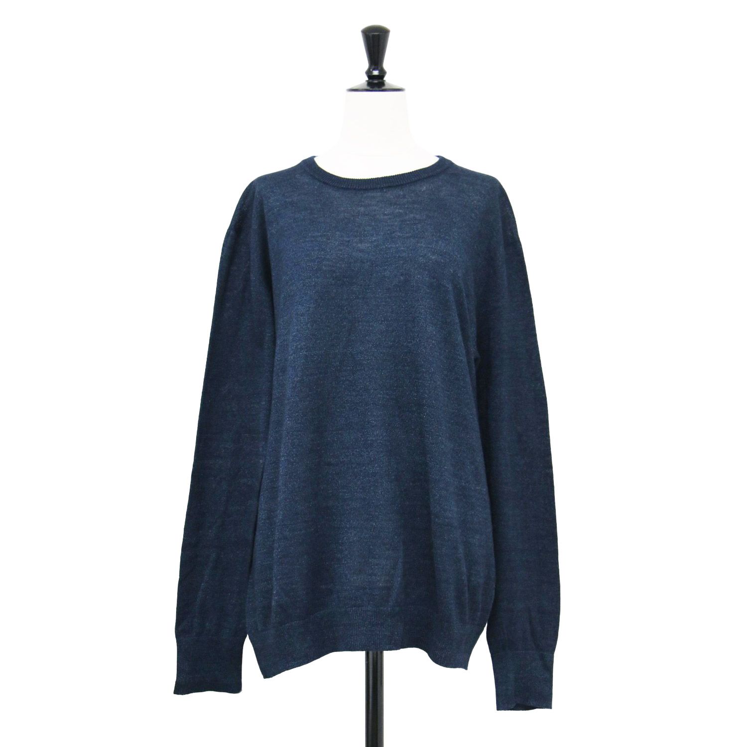 【日本製】45R 45rpmフォーティファイブアール　ニット　セーター 45R フォーティファイブ・アール ニット インディゴ サイズ:4(L