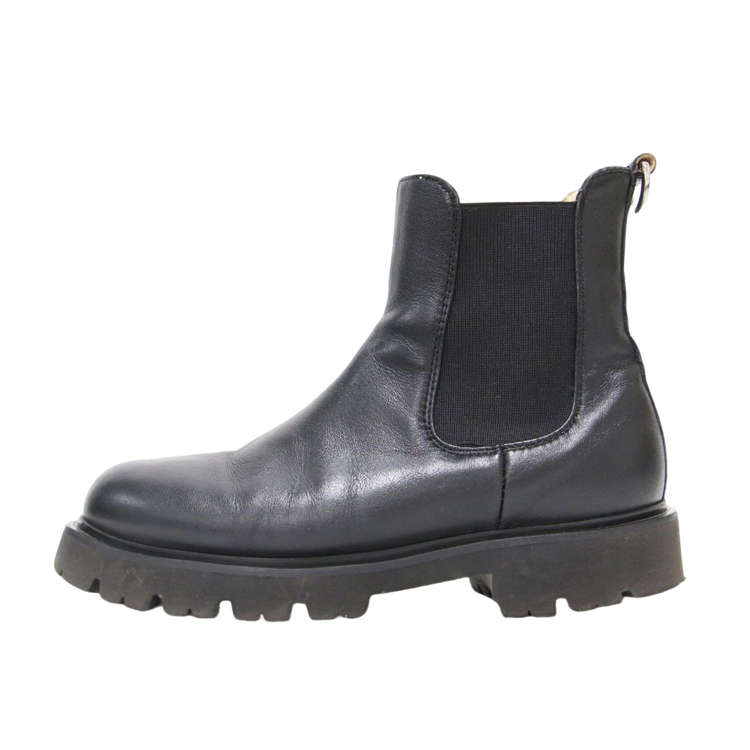 カミナンド ブラック サイズ US 6 23 0 cm 22秋冬 トレックソール サイドゴア ブーツ TREK SOLE SIDE GOA BOOTS ショートブーツ ボリュームソール レザー メキシコ製